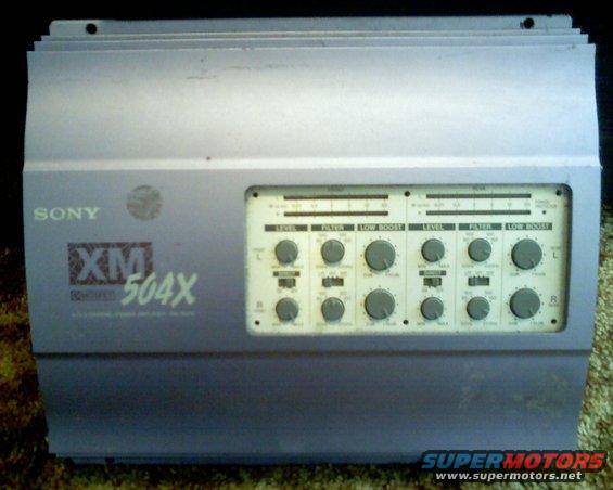 Sony XM 504X amplifier with multiple knobs and sliders
