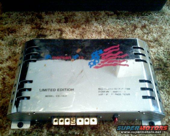 American Pro Limited Edition car amplifier with US flag graphic