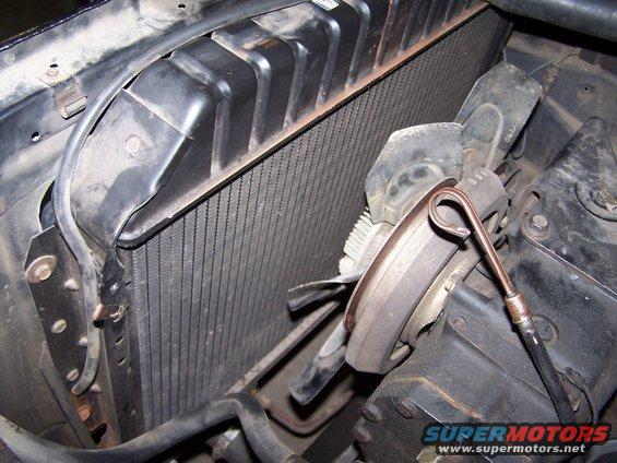 radiator, fan, and engine components