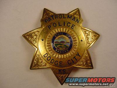 Dodge city PD.  The new ones say "Officer" not "Patrolman".