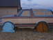 1990 Ford Bronco - This Ford Bronco is taped up and covered, likely in preparation for a new paint job.