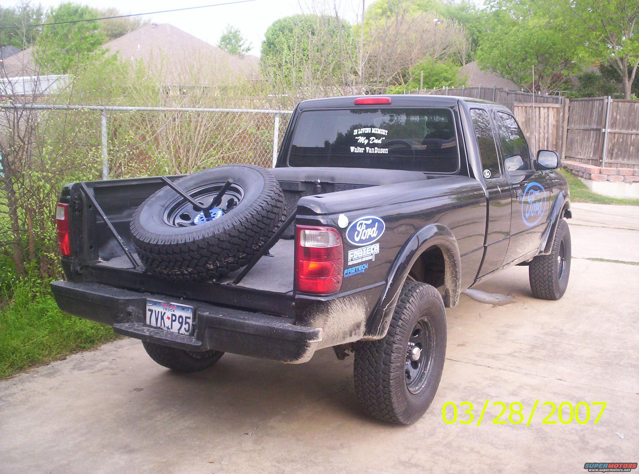 Ford ranger bed tire carrier #4