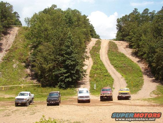 photoop3.jpg From the left: Ben (92builtbronco), Steve83, Jason, Troy2d23, & Hunter234
Where the HELL was everyone else???

...and what the #@)$^ is that in the middle?!?!?

BTW
I was the only one to climb the hill behind us.