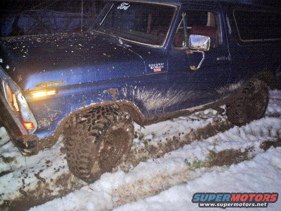 finaly got it out (note the tractor tracks) not too bad for it's first day with a new owner.
