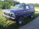 1978 Ford Bronco - 1978 Ford Bronco in blue, parked outdoors.