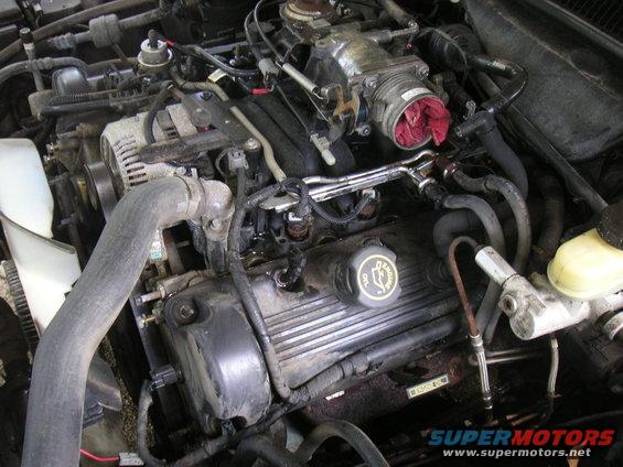 Ford V8 engine bay with oil cap visible