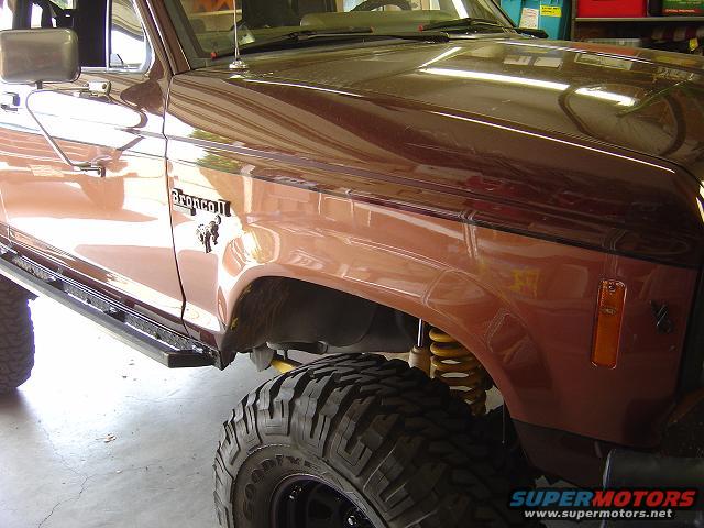 Brown 1986 Ford Bronco II fender with "Bronco II" badge
