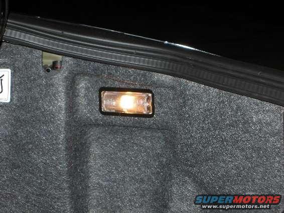 the trunk light mounted on the passenger side well