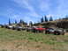 1979 Ford Bronco - A group of 1979 Ford Broncos and trucks gathered on a scenic mountain overlook.