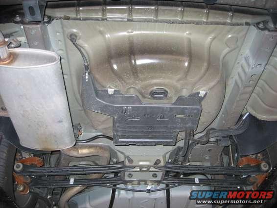 spare tire well and exhaust