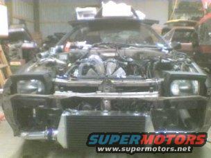 Mazda RX-7 front end with intercooler and exposed engine