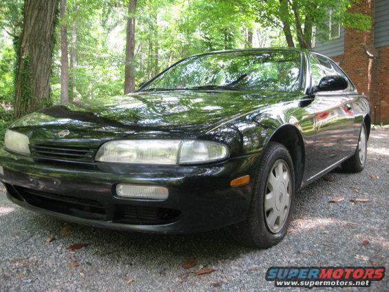 Black 1995 Nissan 240SX coupe, 3q-front view