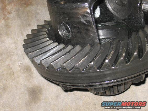 close-up of differential gears with visible teeth