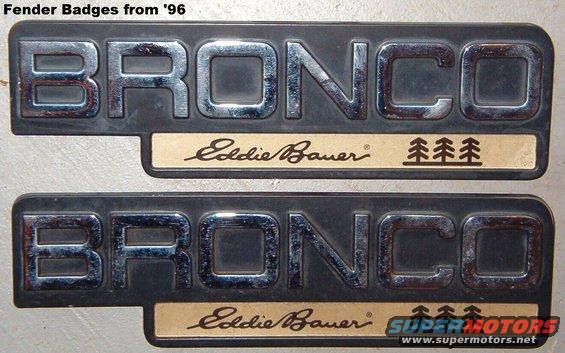 badges96ebbronco.jpg SOLD Fender Badges from '96 EB Bronco