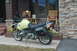 1998 BMW R1100GS ABS - A 1998 BMW R1100GS ABS motorcycle is parked on a sidewalk near a house entrance.