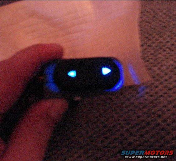 The new blue LEDs lighting the switch