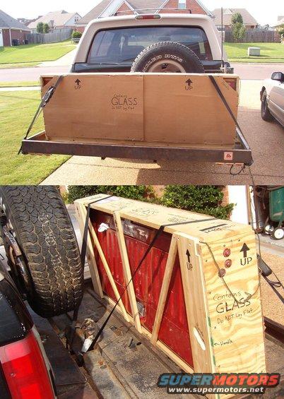 90tgcrate.jpg SOLD Tailgate from '90 EB Bronco

I had to remove the trim panel & sheet one side in cardboard to get it under the 150 lb weight limit.  That's ~$40 in 2007 for lumber.

Shipping dimensions: 70x27x9&quot; 148 lbs