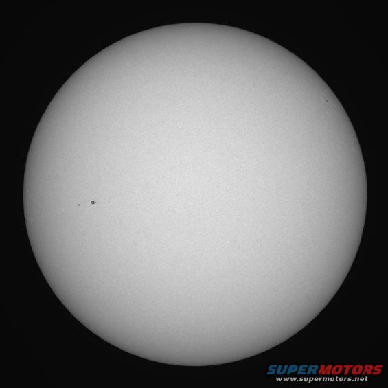 Sun with sunspots visible