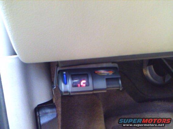 Trailer brake controller with a red digital display showing 'C'