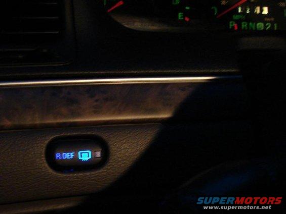 Switched green lit defrost switch to blue