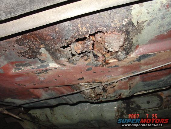 rust issues. will have to replace floor boards.