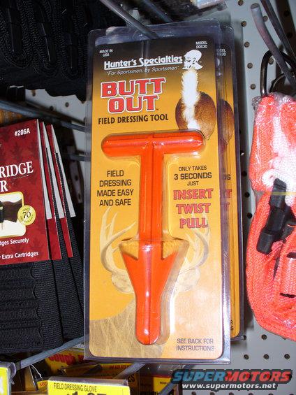 Orange Butt Out Field Dressing Tool in packaging