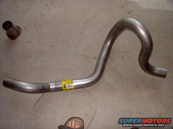 The big difference from our replacement panther tailpipes is this pipe is fully 2 1/2" and mandrel bent. Ours are 2" with kinks EVERYWHERE. According to the exhaust chart stepping up from 2" to 2.5" makes for a 56% flow capacity increase ! That's not even factoring in the advantages of mandrel bent.