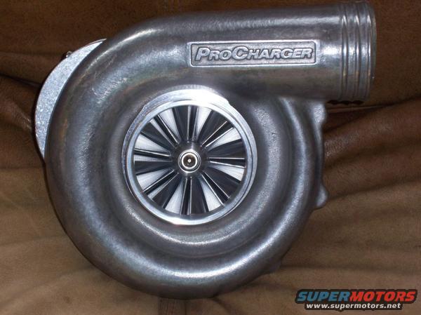 ProCharger supercharger with visible impeller blades