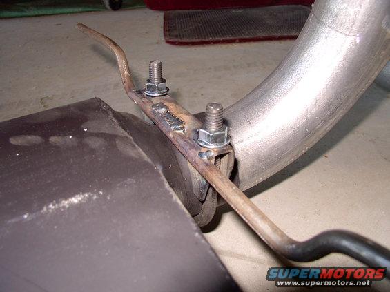 img_0060.jpg This is how I'll utilize the stock Lincoln rubber isolated hangers, to hang the much larger, non-stock muffler. Read up on how to build this hanger under "using the stock hangers"
