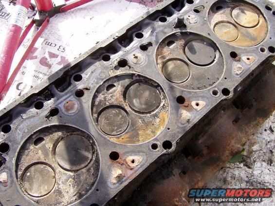 7.3-diesel-(5).jpg close view of gasket, the one cylinder next to the blown was was working it self to being blown as well.