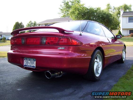 Red 1995 Ford Probe GT rear view with New York license plate CRR-2995