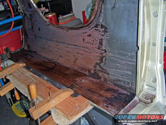 left fender after dirt removal 
