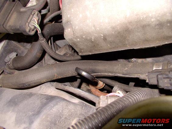 Pretty convoluted set of 90 degree hose turns to get the heater fed from the pipes running across/over and under the intake.