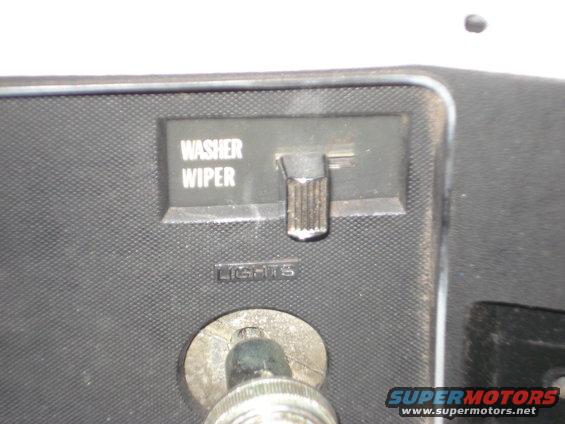 Dashboard with washer/wiper and lights controls