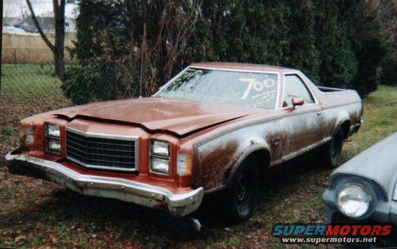 79ranchero_a_small.jpg Picture #1 of the 1979 Ford Ranchero Squire that my brother baught. The way he baught it.