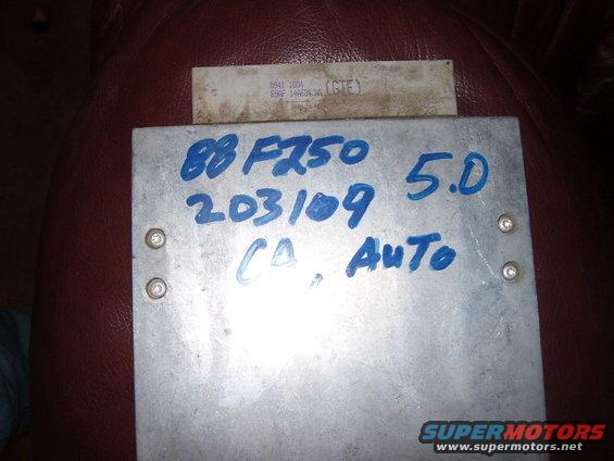 Electronic control unit labeled '88 F250 5.0 203109 CA Auto'