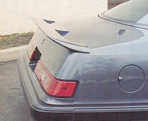 Gray 1987 Ford Thunderbird rear with spoiler and taillight