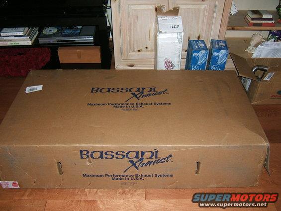 Cardboard box for Bassani Xhaust system