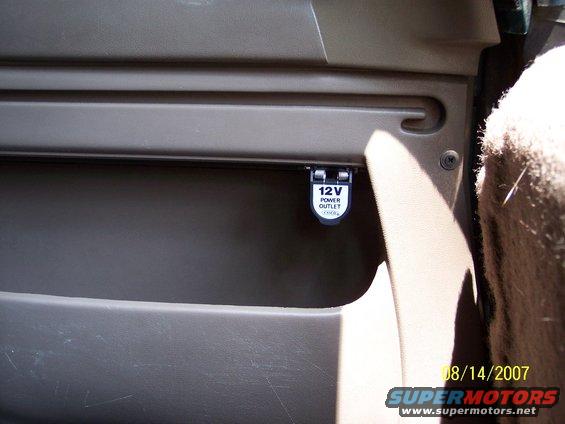 12V outlet in the cargo area