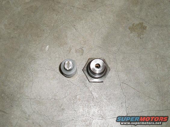 modified to get a little extra volume from the stock pump for the ram. you drill the restrictor out with a 7/32 bit
