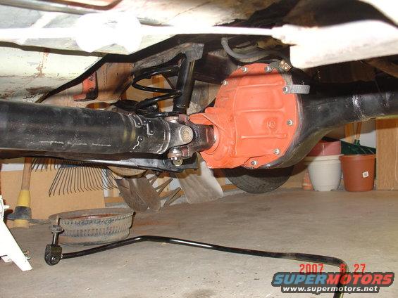 All snugged up with the drive shaft in.