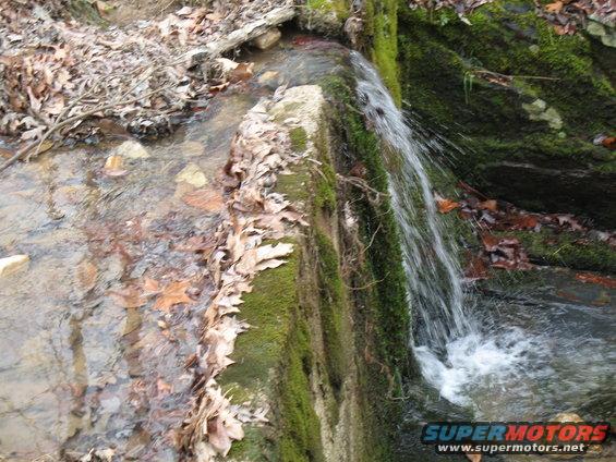 The "Waterfall" on the trail of the same name; it's somewhere around two feet tall...