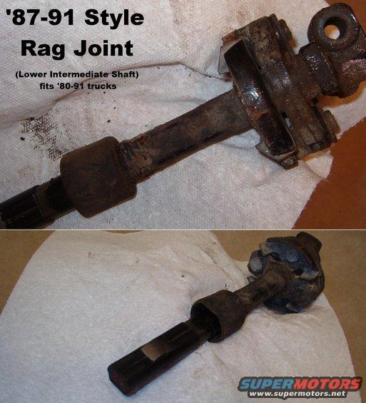 ragjoint87.jpg Rag Joint fits '80-91 trucks, but is the better '87-91 solid molded rubber.