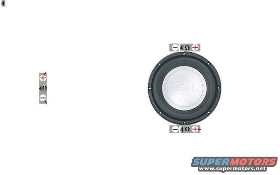 Infinity car subwoofer with 4 ohm impedance markings