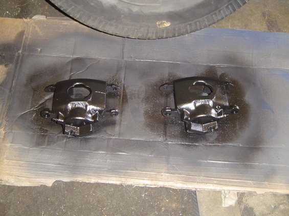 Painting the '78 K20 calipers with hi temp black paint