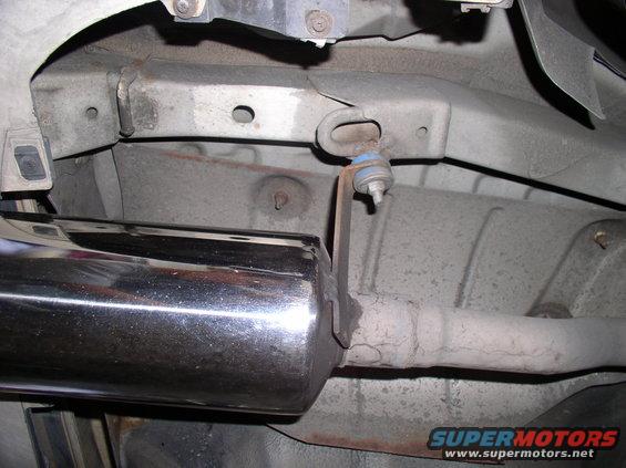 Chrome exhaust tip and hanger assembly