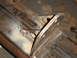 1989 Ford Bronco - Close-up of a welded metal bracket, showing handwritten measurements.