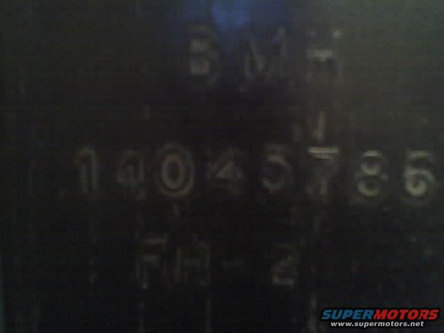 Gauge cluster with numbers 14045786