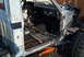 1982 Toyota 4Runner - Interior view of a disassembled Toyota pickup truck, revealing its engine and wiring components.