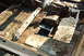 1982 Toyota 4Runner - The transmission and transfer case assembly of a 1982 Toyota 4Runner is visible in this undercarriage shot.